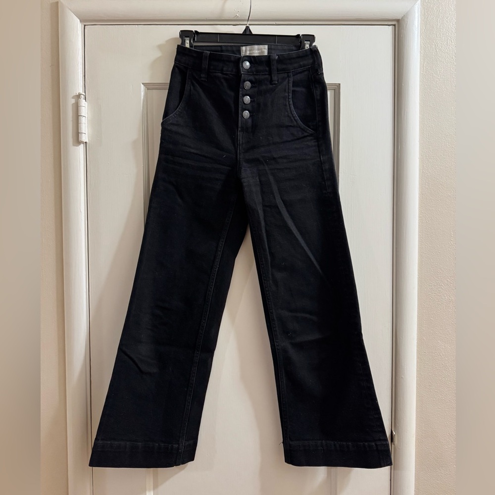 Everlane Black Flare Wide Leg Jeans